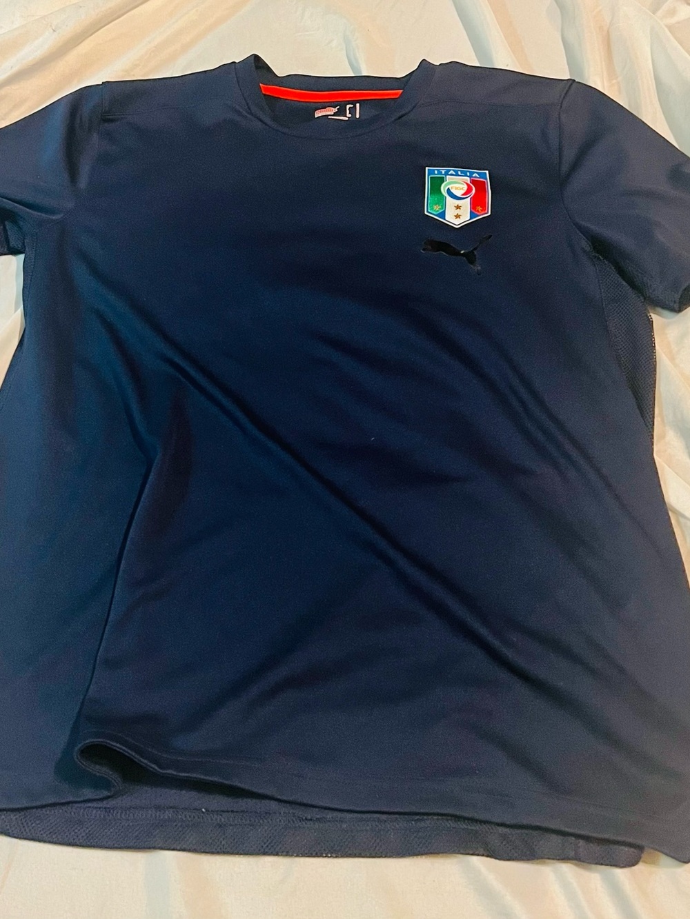 Italy Puma Navy Football Jersey Hone Soccer Shirt M